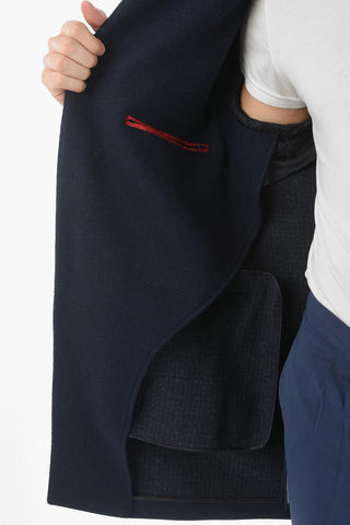Wool Blend Coat With Flap Pockets