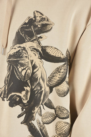 Felpa Easy Fit DESERT ANIMALS con Capuccio e Maxitasca
