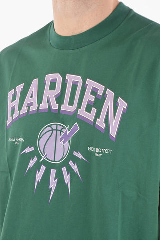 JAMES HARDEN x NEIL BARRETT Crew Neck Printed Logo T-Shirt