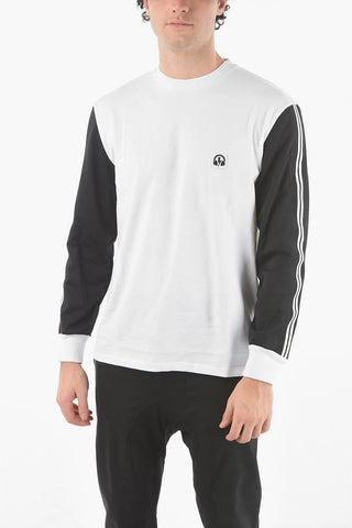 Slim Fit MUSIC BOLT VARSITY Contrasting Sleeve T-Shirt