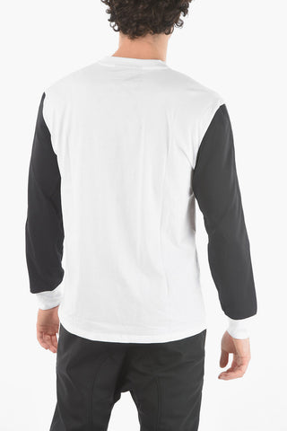 Slim Fit MUSIC BOLT VARSITY Contrasting Sleeve T-Shirt
