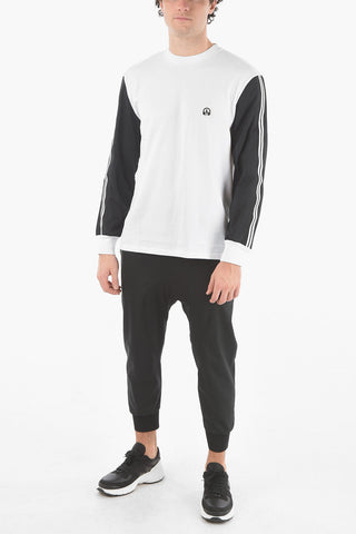 Slim Fit MUSIC BOLT VARSITY Contrasting Sleeve T-Shirt