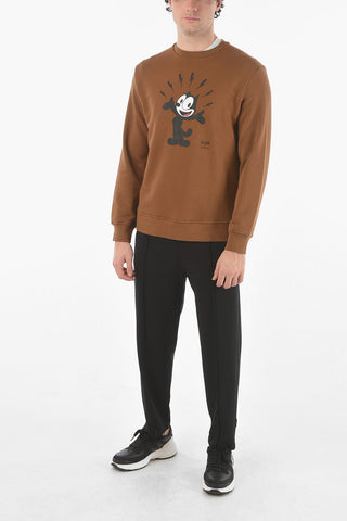FELIX x NEIL BARRETT Crew Neck Brushed Cotton Sweatshirt