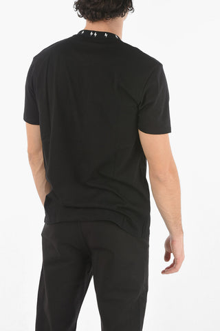 Printed Neck BOLT Slim Fit T-Shirt