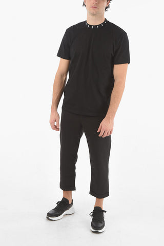 Printed Neck BOLT Slim Fit T-Shirt