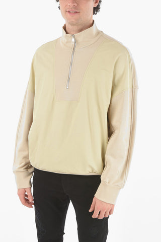 Zipped Closure HYBRID TRACKTOP Mock Neck Sweatshirt
