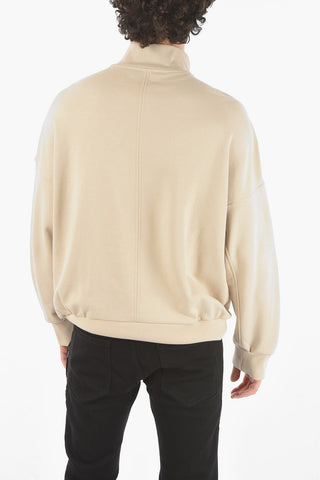 Zipped Closure HYBRID TRACKTOP Mock Neck Sweatshirt