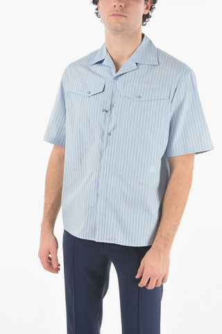 Camicia a Maniche Corte WORKWEAR BOWLING a Righe Bayadere