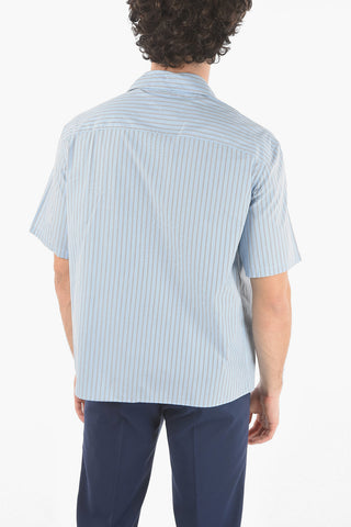 Camicia a Maniche Corte WORKWEAR BOWLING a Righe Bayadere