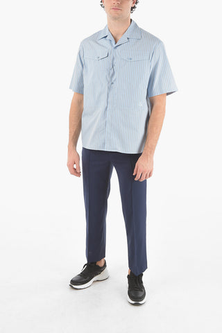 Camicia a Maniche Corte WORKWEAR BOWLING a Righe Bayadere