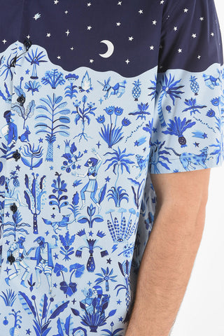 Short-sleeved DANCING IN THE MOONLIGHT Camp Collar Shirt