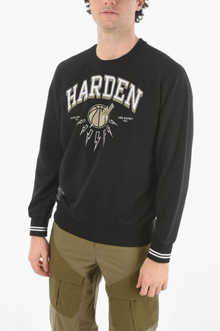JAMES HARDEN x NEIL BARRETT Crew Neck Easy Fit Sweatshirt with Printed Logo