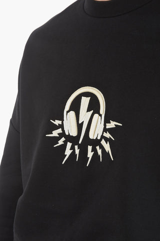 Embroidered Logo D.J. BOLT Baggy Sweatshirt