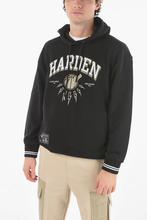 JAMES HARDEN x NEIL BARRETT Felpa Easy Fit con Capuccio e Logo Stampato