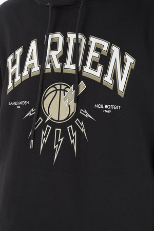 JAMES HARDEN x NEIL BARRETT Felpa Easy Fit con Capuccio e Logo Stampato