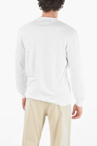 Long-sleeved MUSIC BOLT VARSITY Contrasting Band T-Shirt