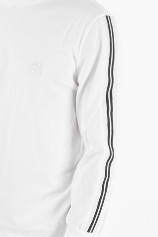 Long-sleeved MUSIC BOLT VARSITY Contrasting Band T-Shirt