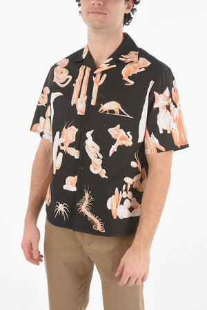 Short-Sleeve Shirt BURNING MAN with Camp Collar