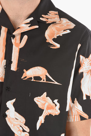 Short-Sleeve Shirt BURNING MAN with Camp Collar