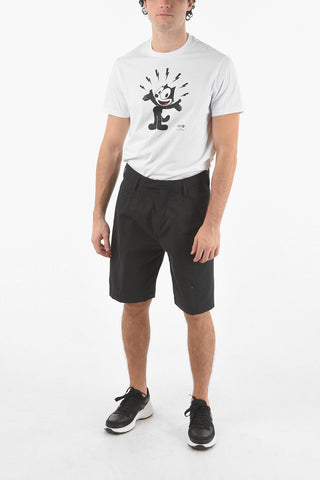 Hidden Fastening LOOSE WIDE High-waisted Shorts