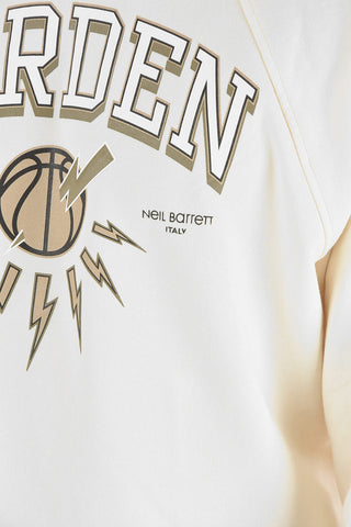 JAMES HARDEN x NEIL BARRETT Felpa Girocollo Easy Fit con Logo Stampato