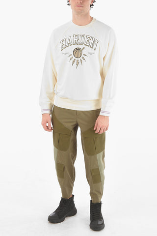 JAMES HARDEN x NEIL BARRETT Felpa Girocollo Easy Fit con Logo Stampato