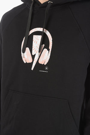 Sweatshirt D.J. BOLT mit bedrucktem Logo und Kapuze