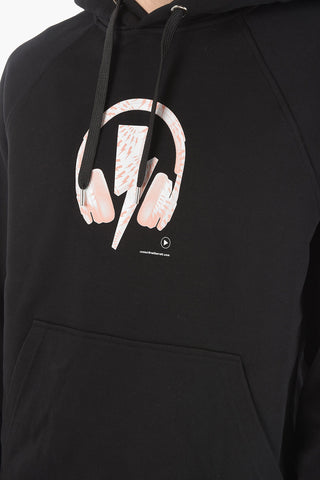 Felpa D.J. BOLT con Logo Stampato e Cappuccio