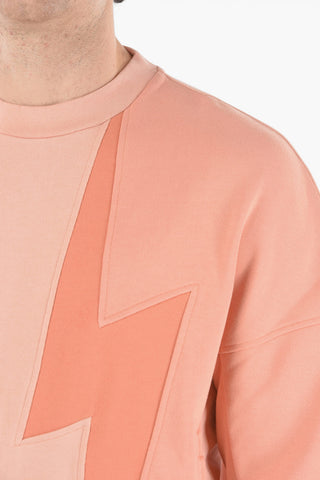 Crew Neck Slim Fit TRI-COLOUR BOLT Baggy Sweatshirt