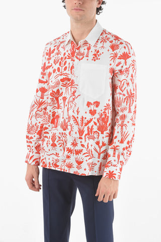 Standard Collar DANCING IN THE MOONLIGHT Shirt with Breast-pocket