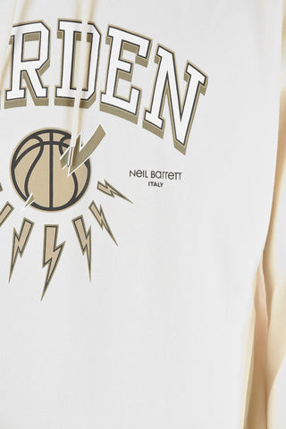 JAMES HARDEN x NEIL BARRETT Felpa Easy Fit con Capuccio e Logo Stampato