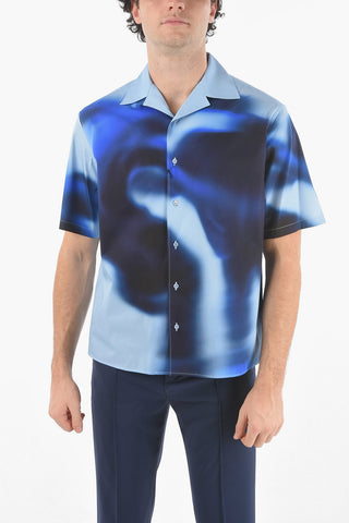 Camicia a Maniche Corte BLURRED DANCERS con Collo Camp