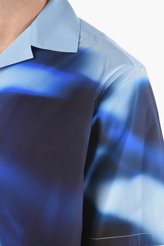 Camicia a Maniche Corte BLURRED DANCERS con Collo Camp