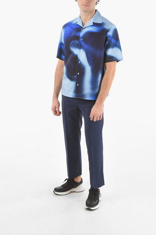 Camicia a Maniche Corte BLURRED DANCERS con Collo Camp