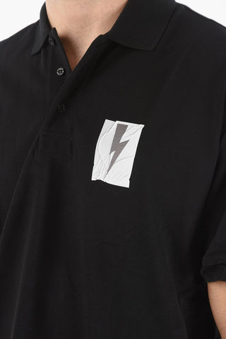 Loose Fit Polo FLAG BOLT with Printed Logo