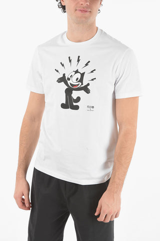 FELIX x NEIL BARRETT T-Shirt Girocollo Slim Fit in Cotone