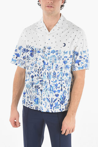 Camicia Camp Collar DANCING IN THE MOONLIGHT a Maniche Corte