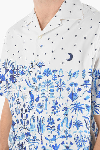 Camicia Camp Collar DANCING IN THE MOONLIGHT a Maniche Corte