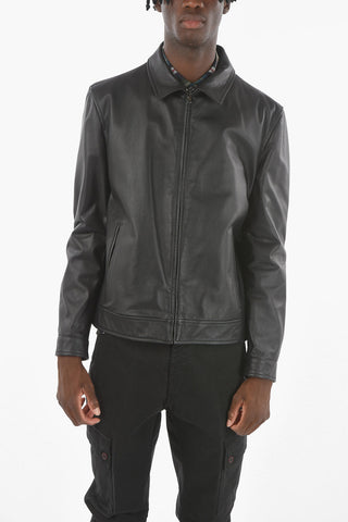 Zipped Lined Leather Jacket