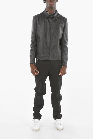 Zipped Lined Leather Jacket