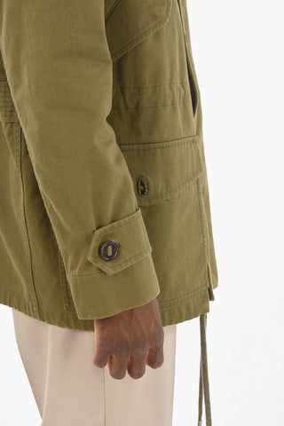 Ramié-blend Fur-hooded Parka with Removable Padding