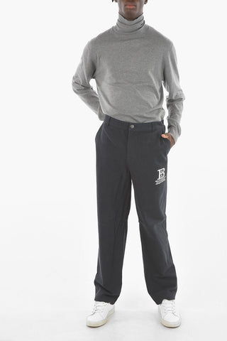 Embroidered Logo Cotton Chino Pants