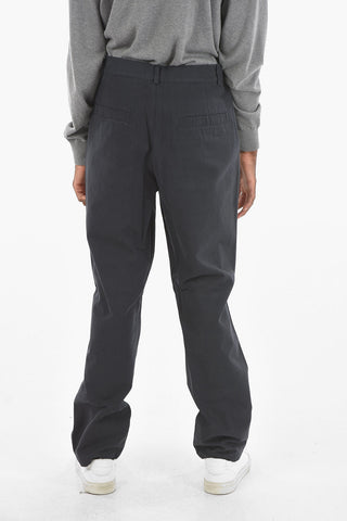 Embroidered Logo Cotton Chino Pants