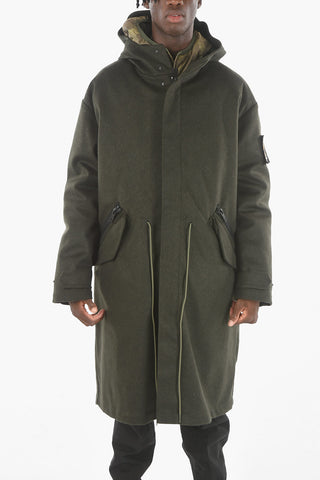 EMPORIO RECYCLED Virgin wool-blend Parka with Removable Duck Down Puffer