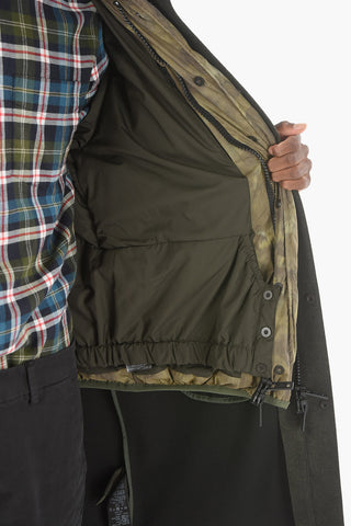 EMPORIO RECYCLED Virgin wool-blend Parka with Removable Duck Down Puffer
