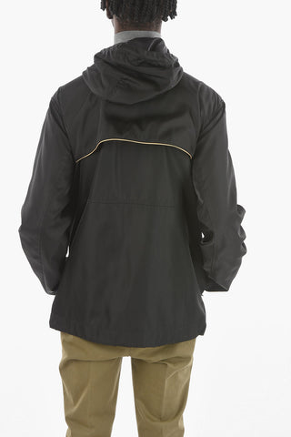 COUTURE! Giacca a Vento Hoodie Logata con Rifiniture a Contrasto