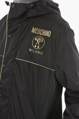 COUTURE! Giacca a Vento Hoodie Logata con Rifiniture a Contrasto