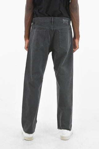 22cm frayed hem regular waist jeans