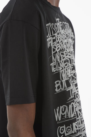 JUNYA WATANABE Crewneck T-shirt with Statement Lettering Print