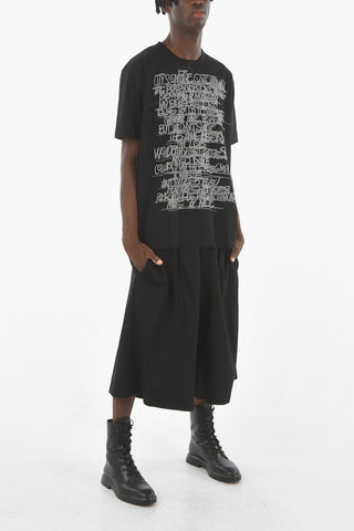 JUNYA WATANABE Crewneck T-shirt with Statement Lettering Print